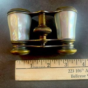 Vintage Mother Pearl PARIS Opera Glasses. Lamier Paris. Inscription: Julia 1898
